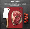 Flexible, non-slip red cutting mat with BPA-free, food-grade plastic for safe meal prep and easy kitchen use.