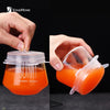 6Pcs reusable silicone stretch lids creating a vacuum seal on a glass bowl for leak-proof food storage.
