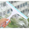 Wiper window brush squeegee tool cleaning soapy car glass, kitchen, and bathroom surfaces for a streak-free shine.