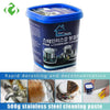 Powerful stainless steel cookware cleaning paste for kitchen pot scale and rust removal, 500g strong cream detergent.