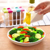 6Pcs set kitchen spice bottles and seasoning box with tray for moisture-proof condiment and salt storage.