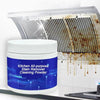 250g all-purpose heavy oil cleaner foam powder removing grease from kitchen range hood for deep stain cleaning.