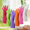 Premium household cleaning gloves in multiple colors, waterproof, non-slip, and durable for kitchen dishwashing.