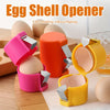 Easy-clean egg shell opener and yolk divider, durable plastic kitchen tool for quick, mess-free egg peeling.