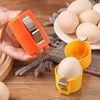 Egg Opener and Shell Separator tool for easy baking, featuring a durable plastic design for quick yolk dividing.