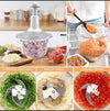 Pump & Chop Pro 1500ML manual food chopper with stainless blades for effortless vegetable dicing, mincing, and mixing.