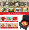 Reusable silicone air fryer liners for ovens and microwaves, non-stick baking pots for various kitchen appliances.