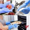 Reusable magic silicone dishwashing gloves with scrubbers for kitchen, bathroom, and household cleaning.