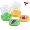 2-Piece Collapsible Travel Cup Set with mushroom lid designs for portable, space-saving drinking on the go.