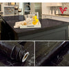 Black marble waterproof self-adhesive wallpaper roll, 60x200cm heat-resistant PVC vinyl film for kitchen countertops.
