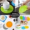 2-Piece Silicone Heat-Resistant Trivet Set, non-slip honeycomb hot pads for kitchen countertops and dining table.