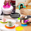 2-Piece Silicone Heat-Resistant Trivet Set used as non-slip hot pot holders, jar openers, and honeycomb drying mats.