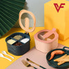 4-in-1 kitchen seasoning box set with 4-grid spice jars for salt, masalas, and dry fruit storage and organization.