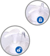 3-in-1 plastic dish soap dispenser and sponge holder with secure locking pump mechanism for kitchen and bathroom sinks.