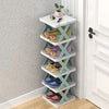 5-layer stackable shoe rack, space-saving X-rack organizer for home storage, closet, bedroom, and kitchen shelves.
