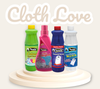 Panda 4-in-1 Fabric Care Bundle: Antibacterial liquid detergent, color bleach, fabric enhancer, and power bleach set.
