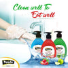 Pack of 3 Panda Antibacterial Liquid Hand Wash (Aqua, Strawberry, Apple) 500ml with pump for deep cleansing and hygiene.