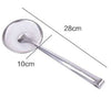 2-in-1 stainless steel fry tool, filter spoon strainer with clip for BBQ, frying, and kitchen oil straining.