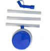 Manual water pump for 19L water bottles with removable tubes and blue dispenser head for easy home or office use.