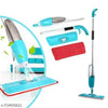 Water Spray Mop with reusable microfiber pad and refillable water tank for easy floor cleaning.
