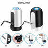 Automatic water dispenser machine with installation guide, portable electric pump for 5-gallon water bottles.
