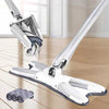 Twist mop with self-wringing mechanism and microfiber pads for efficient floor cleaning on hardwood and tile.