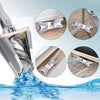 Twist mop with self-wringing microfiber head for easy hardwood and tile floor cleaning under furniture.