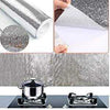 Silver Foil Sheet 40cm x 200cm, self-adhesive waterproof kitchen backsplash oil-proof wall sticker roll.
