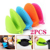 Set of 2 heat-resistant silicone pot holders for kitchen cooking, baking, and handling hot pans.