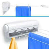 Retractable Automatic Clothesline for wall mounting, featuring pull-out drying lines for hanging laundry and towels.