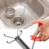 Sink Drain Clog Wire with flexible spring claw grabber for cleaning hair and debris from kitchen and bathroom sinks.