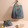 Net Basket for Vegetables, breathable mesh storage bag for kitchen organization, hanging produce bag for fresh food.