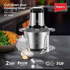 3 Litres Food Chopper with 400W motor, stainless steel bowl, and 6 blades for efficient kitchen vegetable chopping.