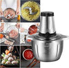 3 Litres Food Chopper with stainless steel bowl and sharp blades for mincing meat, vegetables, and grinding spices.