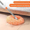 Sunflower Mop with long telescopic stick for efficient floor cleaning and dusting in one step.