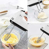Super Hand Mixer with 7 speed settings, stainless steel beaters, and dough hooks for baking and kitchen food mixing.