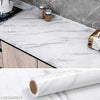 White Marble Sheet waterproof contact paper for kitchen countertops, furniture, and backsplash decor.