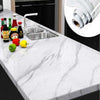 White Marble Sheet self-adhesive contact paper for kitchen countertop renovation and furniture decoration.