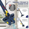Triangle Mop with self-wringing push-pull design for easy water drainage and efficient floor cleaning.