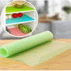 Fridge Mat Rolls: non-slip, washable refrigerator shelf liners in various colors for clean, organized kitchen storage.