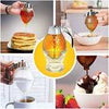 Honey Jar Dispenser for syrup, sugar, and chocolate, featuring a convenient drip-free handle for pancakes and dessert.