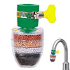 360° rotating faucet splash filter fan with multi-layer mineral stone water purifier attachment for kitchen taps.