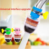 360° rotating faucet splash filter fan with multi-layer water purifier attachment for universal kitchen sink taps.