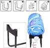 Metal stand for 19L water bottle with tap and nozzle, includes assembly instructions for easy water dispenser setup.