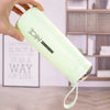 Premium 400ML mint green vacuum flask with carrying strap, perfect for travel or daily use.