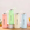 Premium 400ML vacuum insulated water bottles in pastel colors with carrying straps for travel and office use.