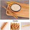 Pack of 10 pairs reusable non-slip wooden sushi sticks with textured grip tips for easy dining and food handling.