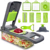 16-in-1 vegetable cutter and multifunctional mandoline slicer with interchangeable blades for easy kitchen food prep.