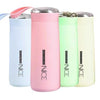 Premium 400ML stainless steel insulated vacuum flask travel mug set in assorted pastel colors.