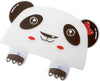 Panda Kitchen Sink Splash Guard, a white silicone water splash-proof barrier with suction cups for countertop.